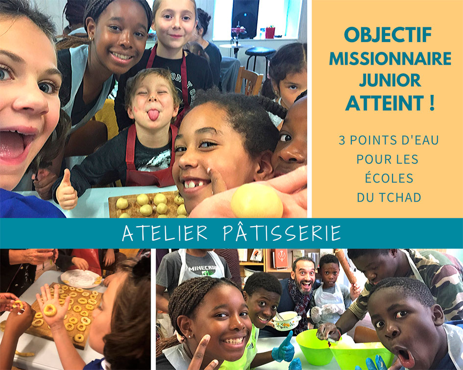 Atelier pâtisserie à Moulins pour l'Action Missionnaire Junior